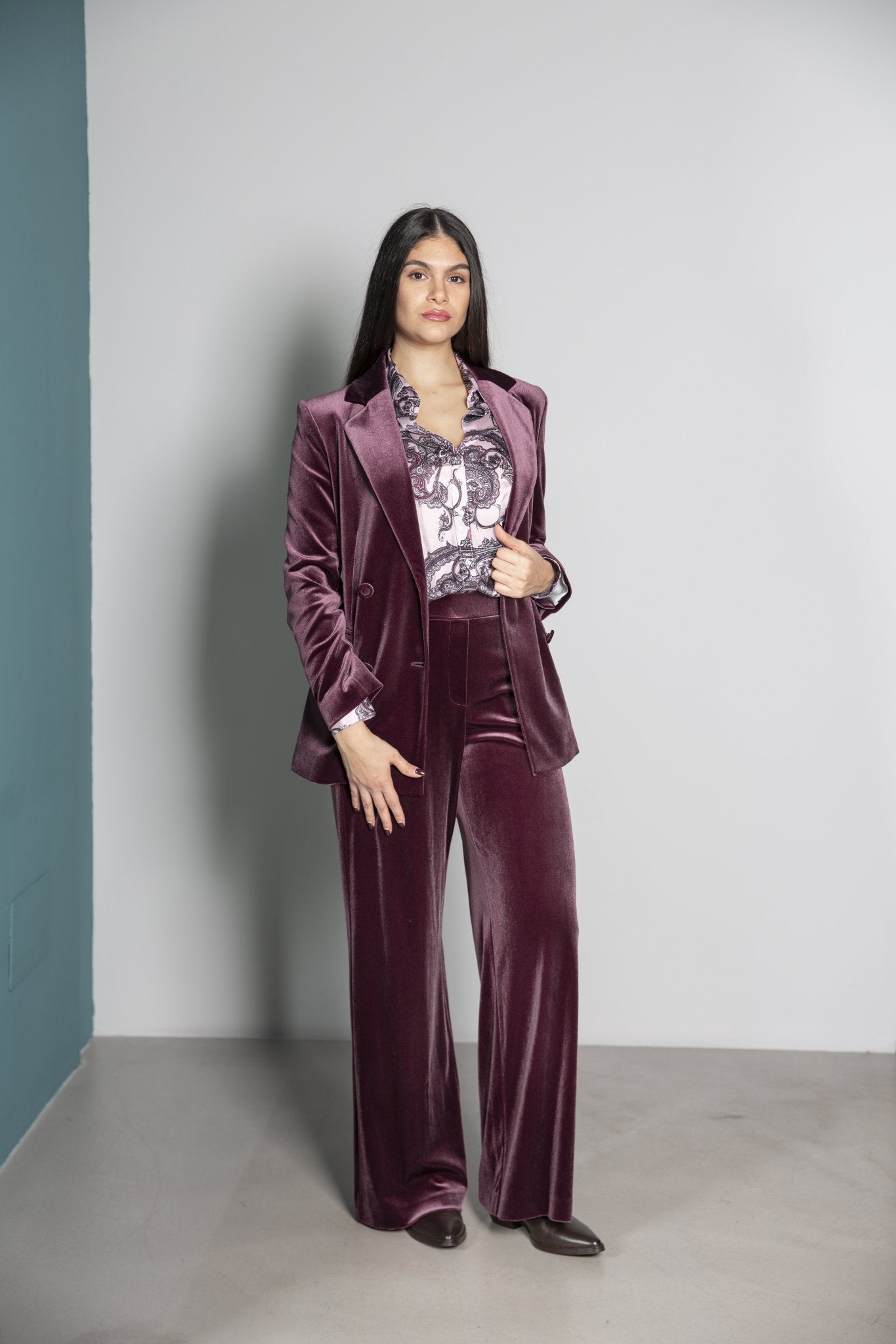 PANTALONE VELLUTO LISCIO OLLA PAREG