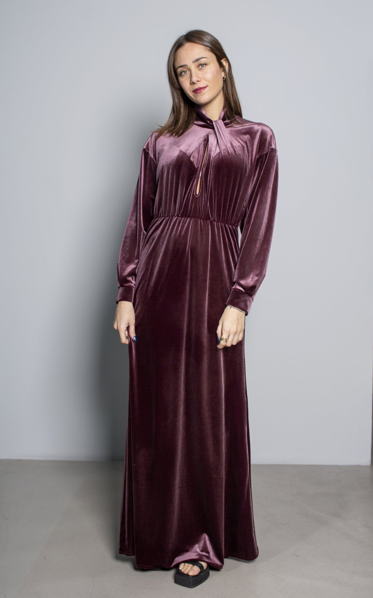 ABITO LUNGO IN VELLUTO OLLA PAREG - SALA MERATE