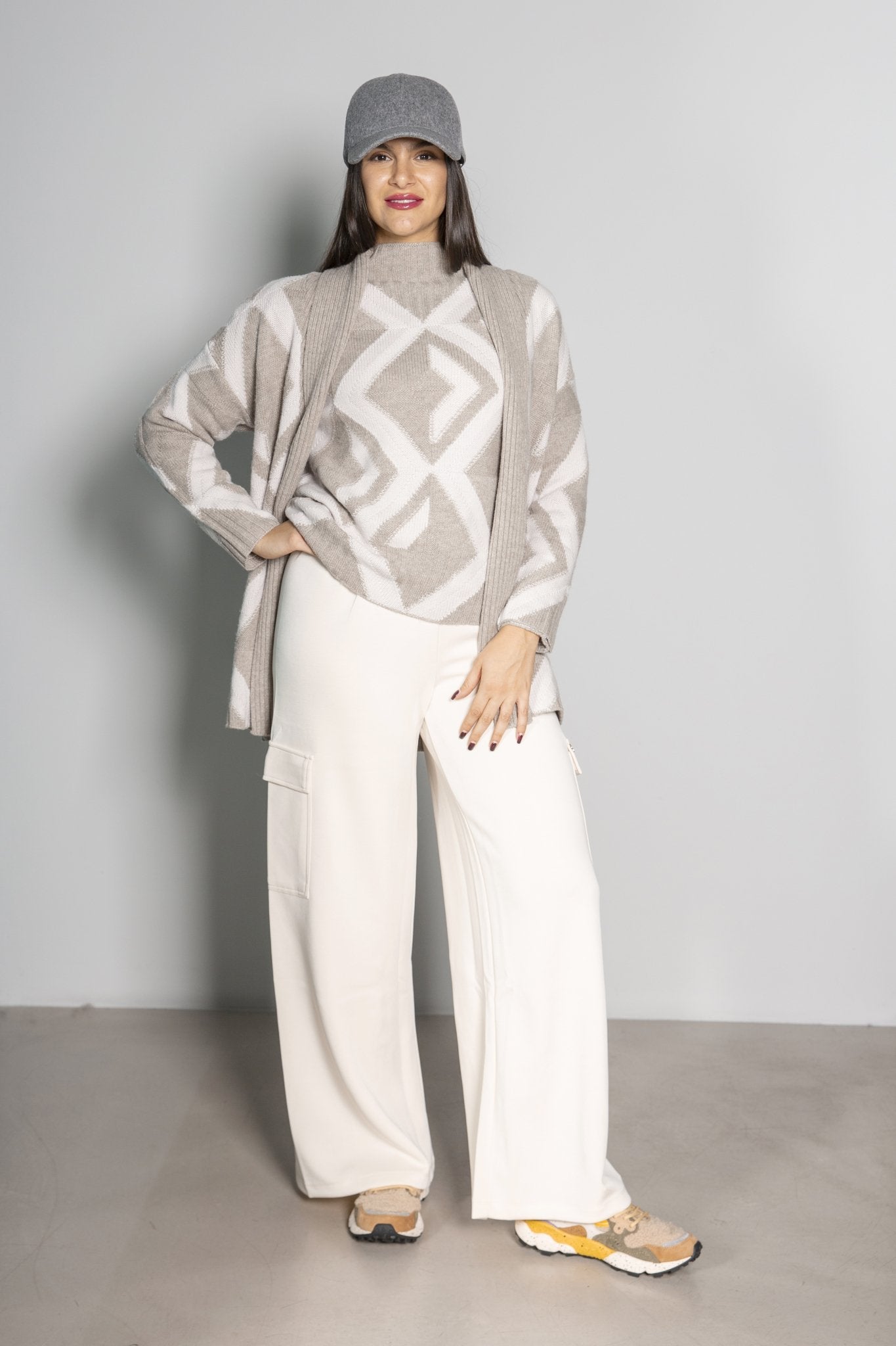 CARDIGAN GEOMETRICO ALPHA STUDIO - SALA MERATE