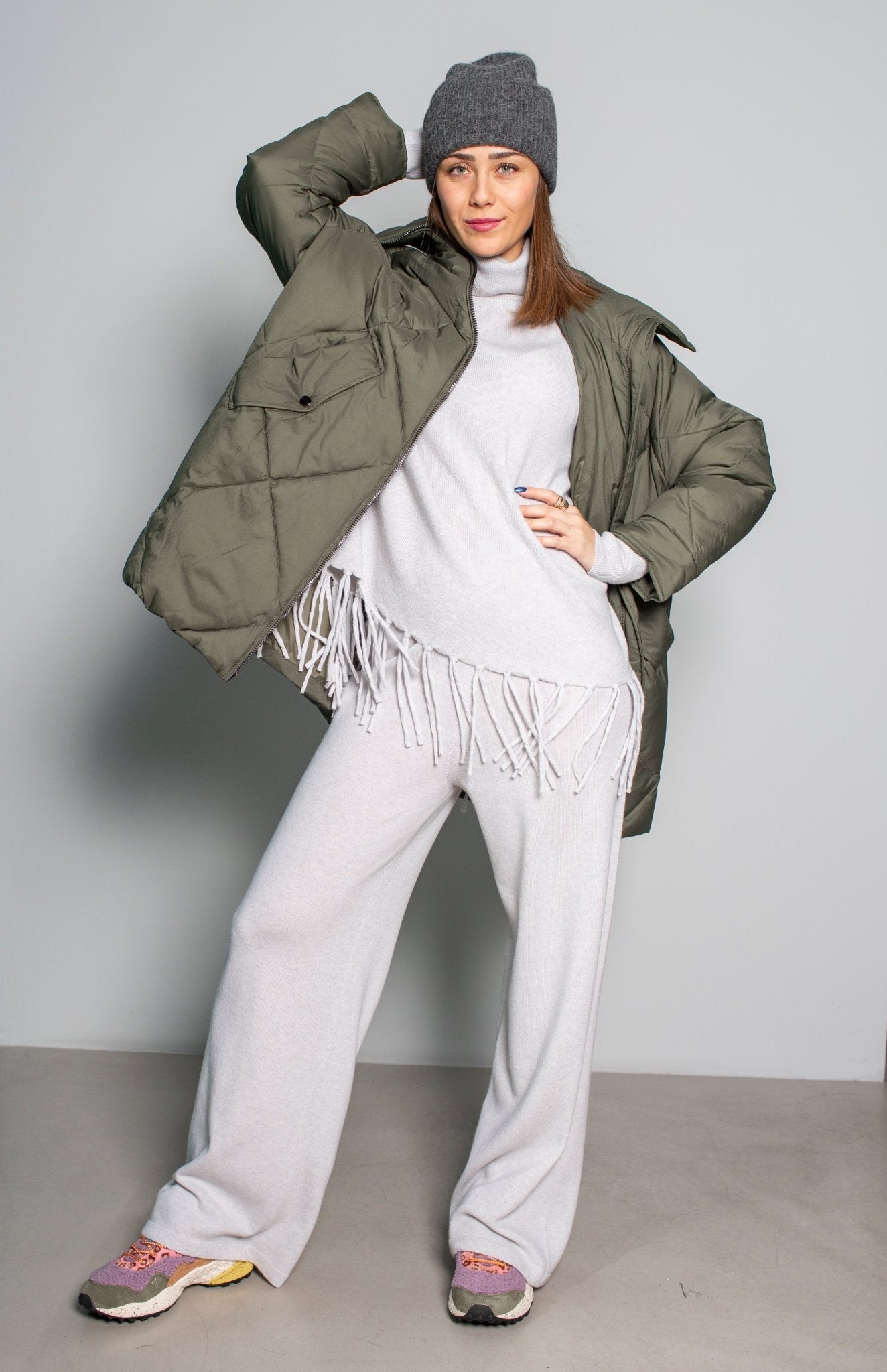 MAGLIA IN CASHMERE CON FRANGE - SALA MERATE