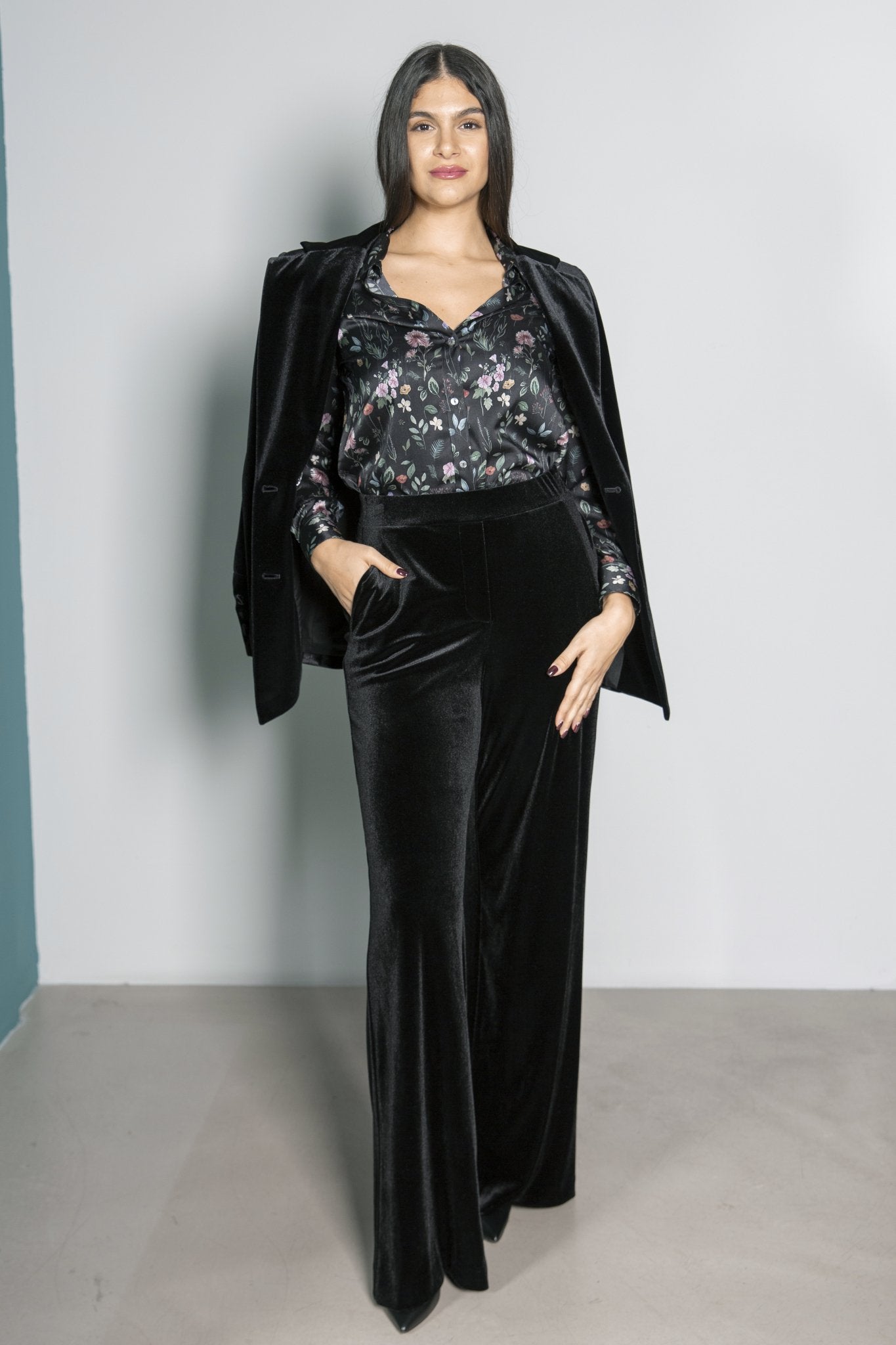 PANTALONE VELLUTO LISCIO OLLA PAREG - SALA MERATE