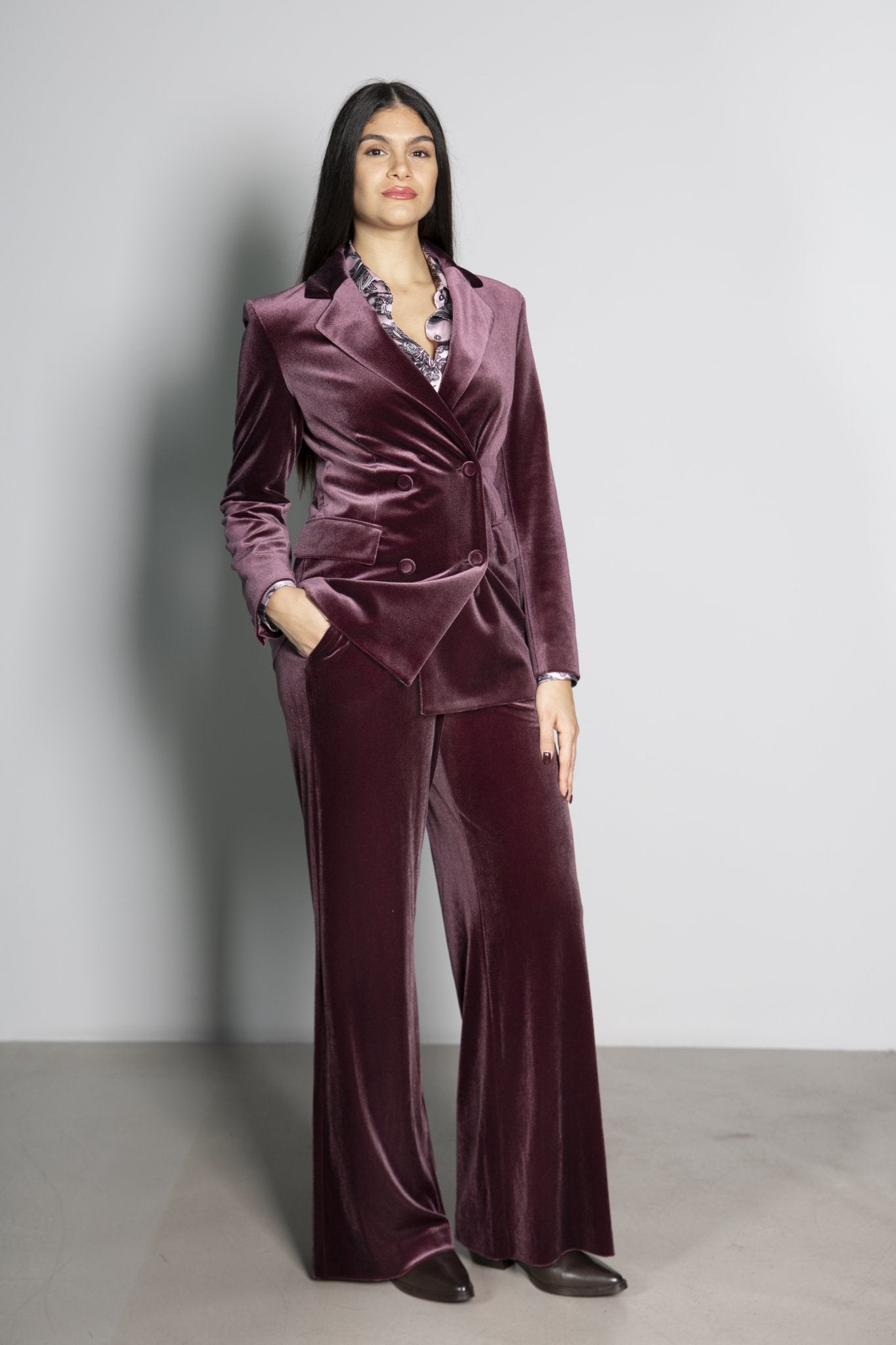 PANTALONE VELLUTO LISCIO OLLA PAREG - SALA MERATE